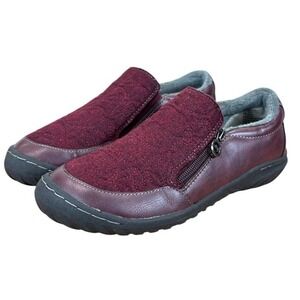 JBU by Jambu Slip On All Terrain Shoes Comfort Memory Foam Casual Burgundy 6.5